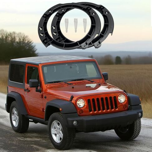 7 Inch Round LED Headlight Mount Bracket Retaining Ring Left and Right Replacement for Jeep Wrangler JK 2007-2017 Black in Saudi Arabia