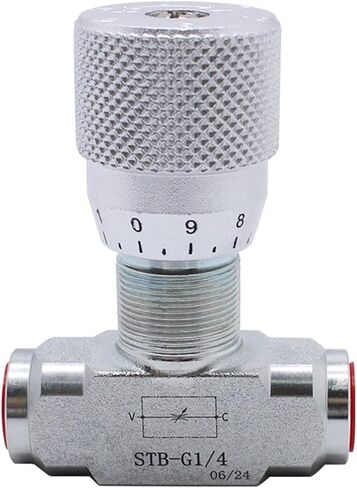 Hydraulic Two-Way Throttle Valve G1/4 G3/8 Flow Restrictor Hydraulic Valve Carbon Steel Control(G1-4) in Saudi Arabia