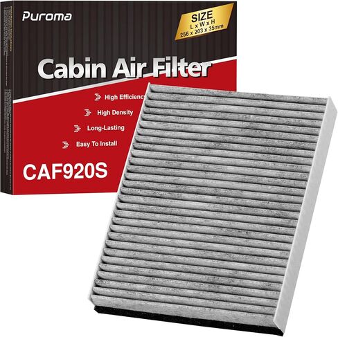 Puroma Cabin Air Filter with Activated Carbon, Compatible with CF12160, CAF1948P, Hyundai Kona 18-23, Tucson 16-21, Veloster 19-21, Venue 20-24, KIA Seltos 21-24, Soul 20-24, Sportage 17-22 in Kuwait