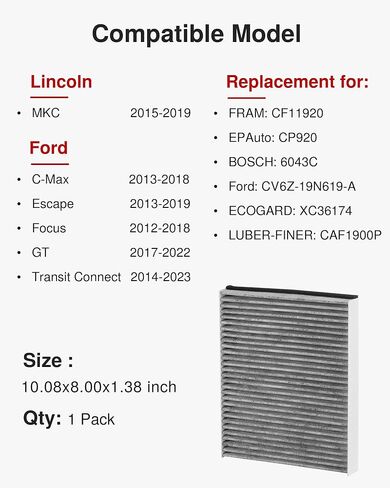 Puroma Cabin Air Filter with Activated Carbon, Compatible with CF12160, CAF1948P, Hyundai Kona 18-23, Tucson 16-21, Veloster 19-21, Venue 20-24, KIA Seltos 21-24, Soul 20-24, Sportage 17-22 in Kuwait