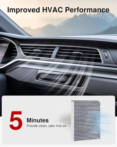 Puroma Cabin Air Filter with Activated Carbon, Compatible with CF12160, CAF1948P, Hyundai Kona 18-23, Tucson 16-21, Veloster 19-21, Venue 20-24, KIA Seltos 21-24, Soul 20-24, Sportage 17-22 in Kuwait