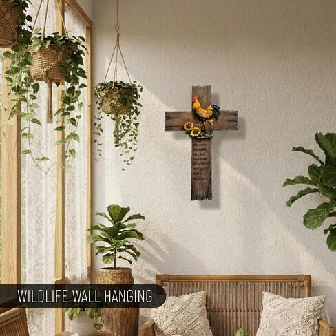 صليب نسر باين ريدج - صليب معلق على الحائط، ديكور منزلي معلق على الحائط، ديكور صليب روحي للجدار، ديكورات الحياة البرية لمقصورة المنزل، ديكور النسر in Kuwait