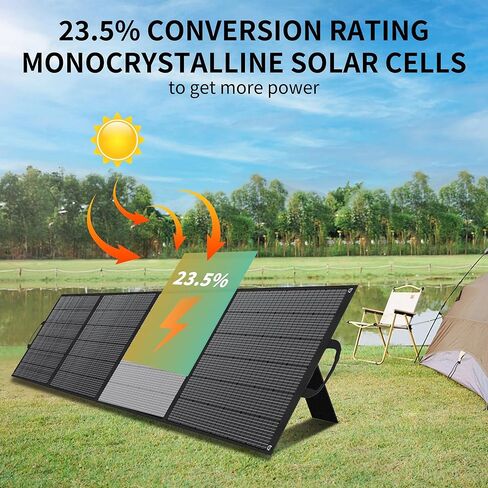 400W Portable Solar Panel for Power Station Generator,400 Watt Foldable Solar Panel Charger with MC4 Output,3-in-1 DC Connector,23.5% High Efficiency for Outdoor Camping RV Travel (400W) in Saudi Arabia