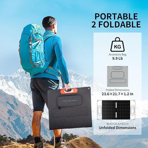 400W Portable Solar Panel for Power Station Generator,400 Watt Foldable Solar Panel Charger with MC4 Output,3-in-1 DC Connector,23.5% High Efficiency for Outdoor Camping RV Travel (400W) in Saudi Arabia