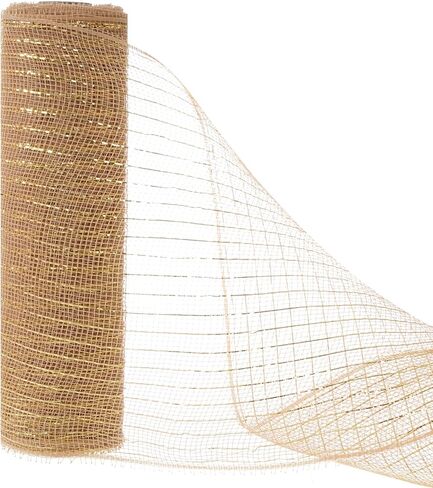 baotongle Deco Mesh Roll Mesh Plastic Mesh Roll Mesh Ribbon Glitter Metallic Wrapping Ribbon for Tree Door DIY Project Wreaths Party Decorations Wrapping Craft(Red and Green, 10inchesx10Yard) in Saudi Arabia