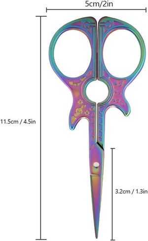 Vintage Guitar Shaped Sewing Scissors, 4.5in Antique Style Portable Stainless Steel Sharp Retro Scissors, for Embroidery, Cross Stitch, DIY Crafting in Saudi Arabia