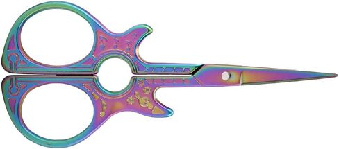 Vintage Guitar Shaped Sewing Scissors, 4.5in Antique Style Portable Stainless Steel Sharp Retro Scissors, for Embroidery, Cross Stitch, DIY Crafting in Saudi Arabia
