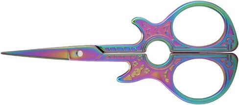 Vintage Guitar Shaped Sewing Scissors, 4.5in Antique Style Portable Stainless Steel Sharp Retro Scissors, for Embroidery, Cross Stitch, DIY Crafting in Saudi Arabia