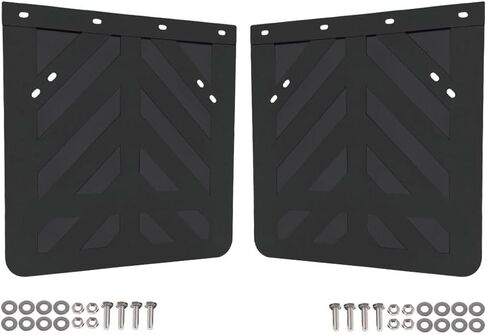 Mytee Products 2 Pack Semi Truck and Trailers Mud Flaps - 24"x36" Black Stripped Rubber Truck Splash Guard for Mud, Gravel, & Road Debris Protection in Saudi Arabia