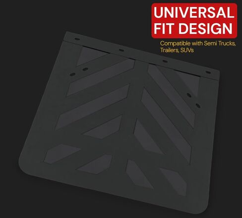 Mytee Products 2 Pack Semi Truck and Trailers Mud Flaps - 24"x36" Black Stripped Rubber Truck Splash Guard for Mud, Gravel, & Road Debris Protection in Saudi Arabia