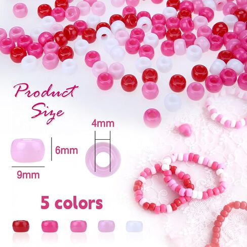 1000PCS Green White Orange Pony Beads St Patricks Day Pony Beads Bulk Loose Bead Set Hair Beads for Friendship Bracelet Necklace DIY Supplies in Saudi Arabia