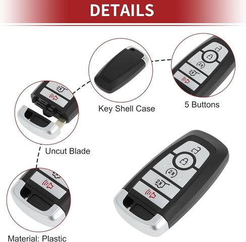 ACROPIX M3NA2C931426 902 MHz Keyless Entry Remote Key Fob for Ford Explorer 2018-2022 for Ford Expedition 2018-2022 ID49 Replacement Car Key 2pcs in Saudi Arabia
