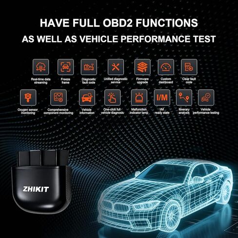 OBD2 Scanner Bluetooth for iPhone/Android -Wireless OBDⅡ Atuo Diagnostic Tool-Supports OBD2 Compliant Vehicles 1996 and Newer in Saudi Arabia