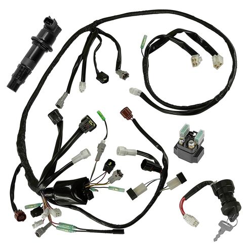 Caltric Wiring Harness Switch Key Coil Starter Relay Compatible with Yamaha YFZ450 Se Le 2004 2005 in Saudi Arabia