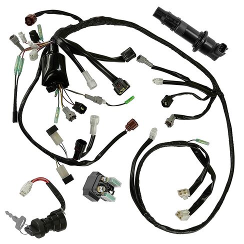Caltric Wiring Harness Switch Key Coil Starter Relay Compatible with Yamaha YFZ450 Se Le 2004 2005 in Saudi Arabia