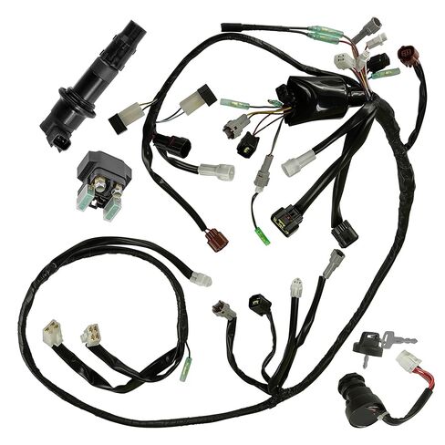 Caltric Wiring Harness Switch Key Coil Starter Relay Compatible with Yamaha YFZ450 Se Le 2004 2005 in Saudi Arabia