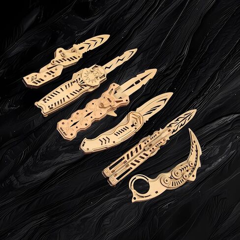 3D Wooden Puzzle for Adult-3D Wooden Puzzle Unique Knife Kits Multiple Iconic Model Gifts for Game Lovers and Puzzle Fans Ages 12+ (6 Iconic Model) in Saudi Arabia