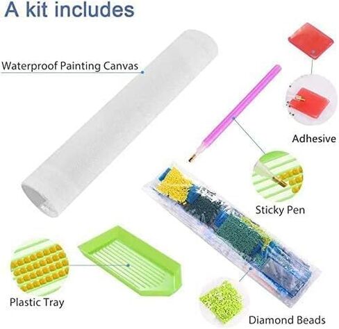 مجموعة VOAA للرسم الفني الماسي 5D للمدينة الأوروبية - طلاء DIY مع فن الماس التجريدي الدائري الكامل، مجموعة تطريز ديكور المنزل مع القماش والأدوات والألماس المتلألئ - 12 × 16 بوصة in Saudi Arabia