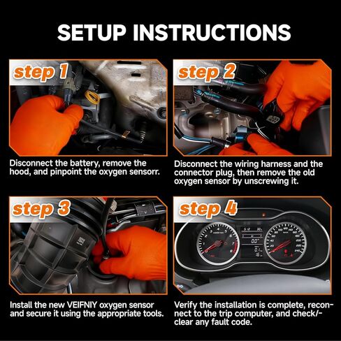 Precision O2 Sensor & Oxygen Sensor Kit with Free Gloves | For Acura, for Honda | Direct-Fit Upstream Sensor for 2004-2005 Models | OE 234-9017 in Saudi Arabia