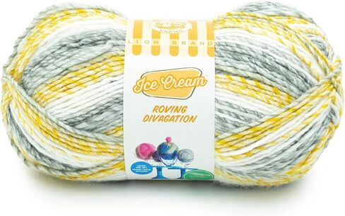 Lion Brand Yarn Ice Cream Roving Stripes Yarn, Sugar Baby in Saudi Arabia