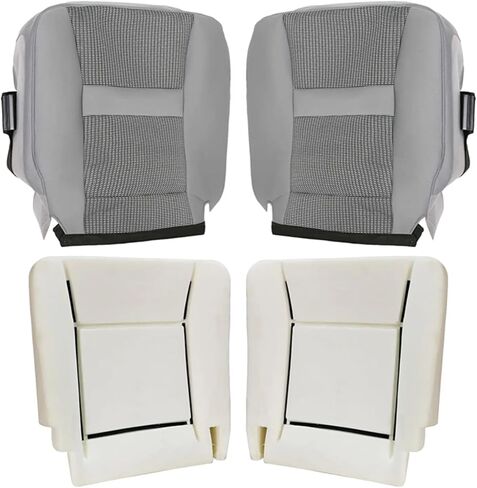 NLQR Front Driver & Passenger Sides Bottom & Foam Cushions Replacement Cloth Seat Covers Gray Compatible with Dodge Ram 1500 2500 3500 4500 5500 20062007 2008 2009 2010 in Saudi Arabia
