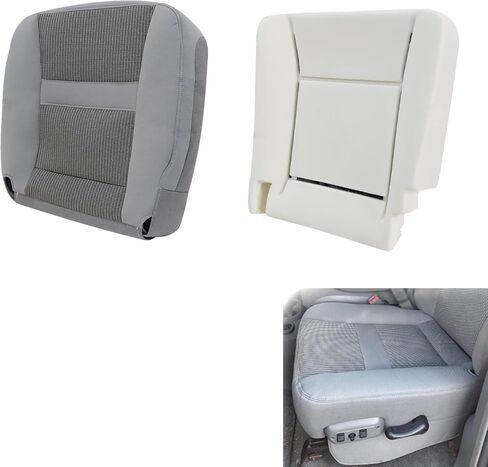 NLQR Front Driver & Passenger Sides Bottom & Foam Cushions Replacement Cloth Seat Covers Gray Compatible with Dodge Ram 1500 2500 3500 4500 5500 20062007 2008 2009 2010 in Saudi Arabia