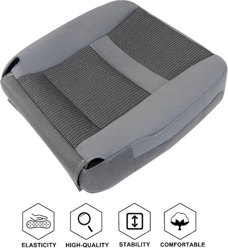 NLQR Front Driver & Passenger Sides Bottom & Foam Cushions Replacement Cloth Seat Covers Gray Compatible with Dodge Ram 1500 2500 3500 4500 5500 20062007 2008 2009 2010 in Saudi Arabia