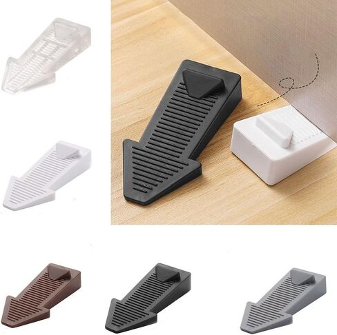 Door Block 2Pcs Silicone Anti-Skid Safety Portable Doorstops Door Wedge Children Protection in Saudi Arabia