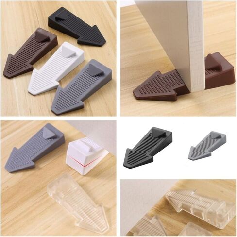 Door Block 2Pcs Silicone Anti-Skid Safety Portable Doorstops Door Wedge Children Protection in Saudi Arabia