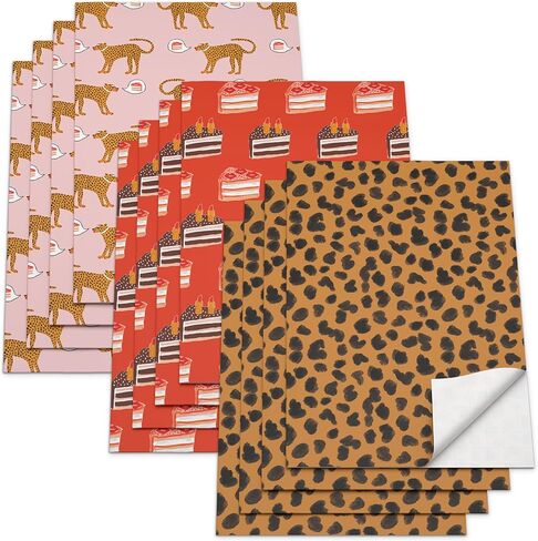 American Greetings ورق تغليف بخطوط شبكية، ليوبارد، صمم بواسطة Buffants & Broken Hearts (12 ورقة، 30 بوصة × 20 بوصة) in Saudi Arabia