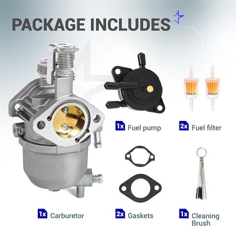 BlueStars Carburetor Kit for Kawasaki 13HP FJ400D Engine - Compatible with EZGO RXV 2008-Up, TXT 2010-2015, Valor 2010-2014 - Includes Fuel Pump - Replaces OEM 607954, 808656, 602061, 72873G01 in Saudi Arabia