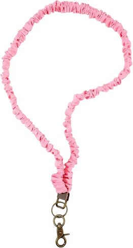 Scrunchie Lanyard, Teacher Lanyard Stretchy Lanyards for Teacher Retractable Lanyards for ID Badges Key(Pink) in Saudi Arabia