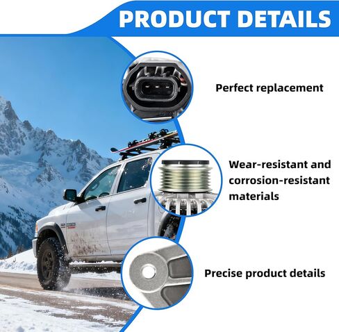 373002G150 Alternator 2.4L Compatible with 2010-2013 Hyundai Sonata Kia Optima Alternator Replacement for 3730025201,3730025600,373002G400,373002G100, TG11C087 6-Groove Clutch Pulley in Kuwait