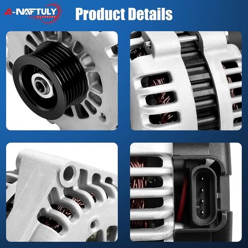 Alternator Fits for 1999-2005 Chevy Silverado 1500 2500 3500 Tahoe Avalanche Express GMC Sierra Yukon Savana Envoy, 4.3 5.3 6.0 8.1L, High Output Alternator, 145A, Replace# 40012204 ADR0290 in Saudi Arabia