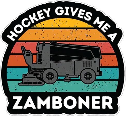 Hockey Gives Me A Zamboner Sticker, Eco-Friendly Vinyl, 2 Pack - 0330 - Rev up Your Style with These Eye-catching Decals, Perfect for Vehicles, laptops (1) in Saudi Arabia