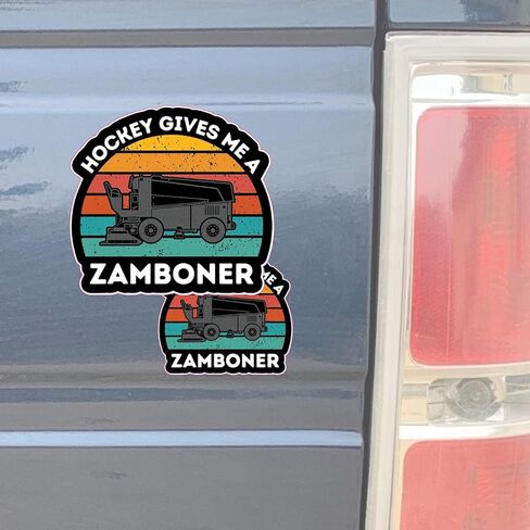 Hockey Gives Me A Zamboner Sticker, Eco-Friendly Vinyl, 2 Pack - 0330 - Rev up Your Style with These Eye-catching Decals, Perfect for Vehicles, laptops (1) in Saudi Arabia