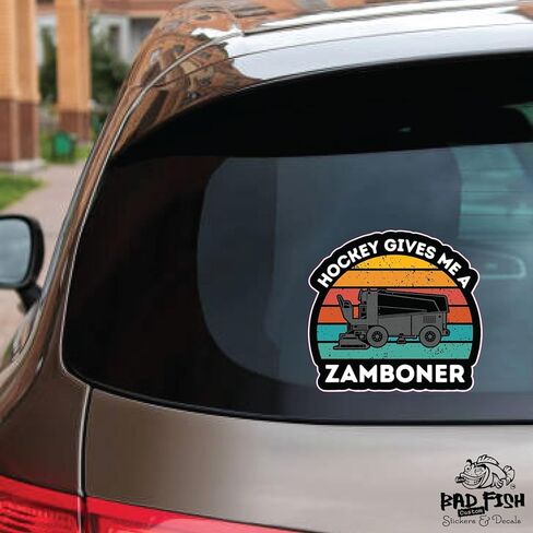 Hockey Gives Me A Zamboner Sticker, Eco-Friendly Vinyl, 2 Pack - 0330 - Rev up Your Style with These Eye-catching Decals, Perfect for Vehicles, laptops (1) in Saudi Arabia
