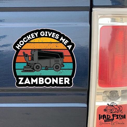 Hockey Gives Me A Zamboner Sticker, Eco-Friendly Vinyl, 2 Pack - 0330 - Rev up Your Style with These Eye-catching Decals, Perfect for Vehicles, laptops (1) in Saudi Arabia