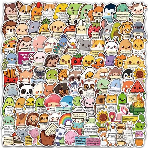103pcs Inspirational Emotional Support Stickers, Motivational Vinyl for Adults Kids, Positive Quote Stickers for Water Bottles, Laptops, Phones in Saudi Arabia