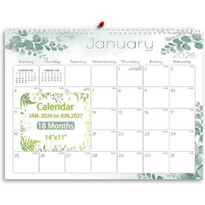 تقويم حائط Ymumuda 2024-14 شهريًا من ديسمبر. 2023 إلى يناير. 2025، 14 بوصة × 11 بوصة، 2024 تقويم مكتب/جدار مع مناظر شهرية وكتل غير مسطرة، سهلة التنظيم للعمل السنوي، زهور 03 in Kuwait