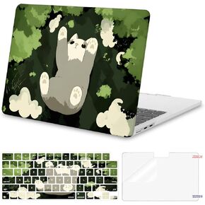 حافظة MOSISO متوافقة مع جهاز MacBook Air 13 بوصة 2025 2024 2023 2022 M4 A3240 M3 A3113 M2 A2681، غطاء صلب من البلاستيك وغطاء لوحة مفاتيح وواقي شاشة لجهاز MacBook Air 13.6 بوصة، Lazy Cat in Kuwait