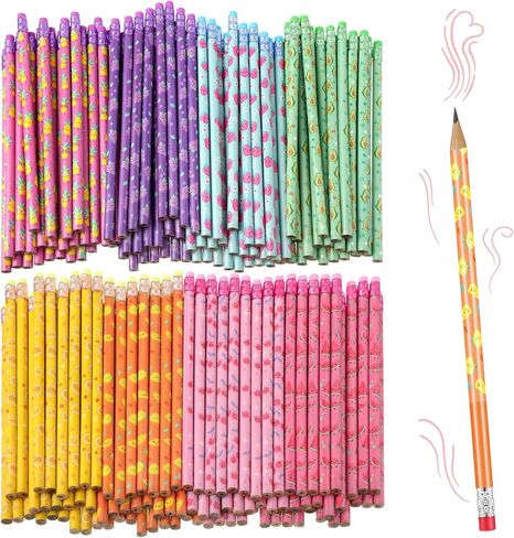 240 Pieces Scented Pencils Graphite HB Colored Pencils for Kids with Fruit Elements for Kids Party Favors Classroom Reward Christmas Stocking Fillers in Saudi Arabia