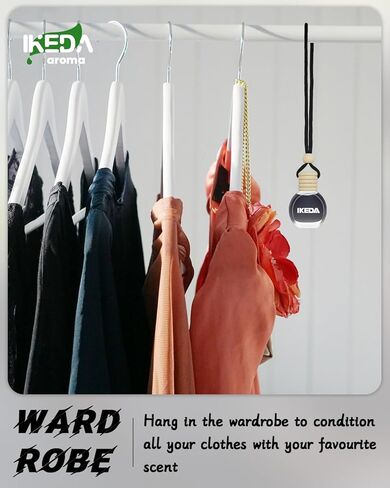 معطرات هواء السيارة للرجال | معطر جو 10 مل | ناشر عطر قوي معلق بتقنية إزالة الروائح | اكسسوارات السيارات | معطرات الجو برائحة السيارة من إيكيدا (مربع، سيارة جديدة) in Kuwait