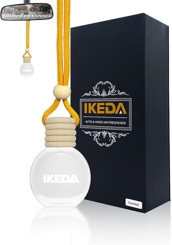 معطرات هواء السيارة للرجال | معطر جو 10 مل | ناشر عطر قوي معلق بتقنية إزالة الروائح | اكسسوارات السيارات | معطرات الجو برائحة السيارة من إيكيدا (مربع، سيارة جديدة) in Kuwait