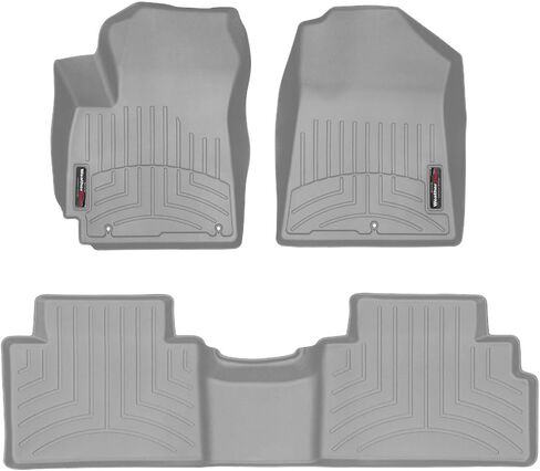 Weathertech Custom Fit FloorLiners for Kia Soul - 1st & 2nd Row (441523-1-2), Black in Saudi Arabia