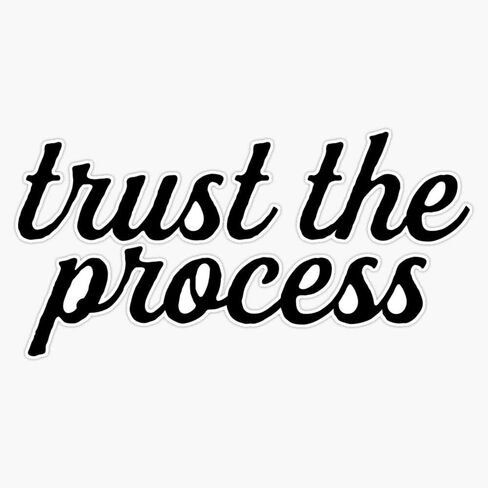 Magnet Trust The Process ~ Motivation Mantra Yoga Magnet Reusable Sticker 5" in Saudi Arabia