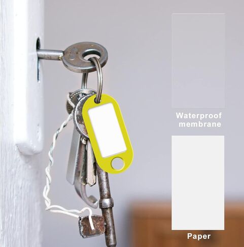 50 Pack Key Tags, Key Labels, Writable Plastic Tags, with Split Ring Label Window, for Pets, Luggage in Saudi Arabia