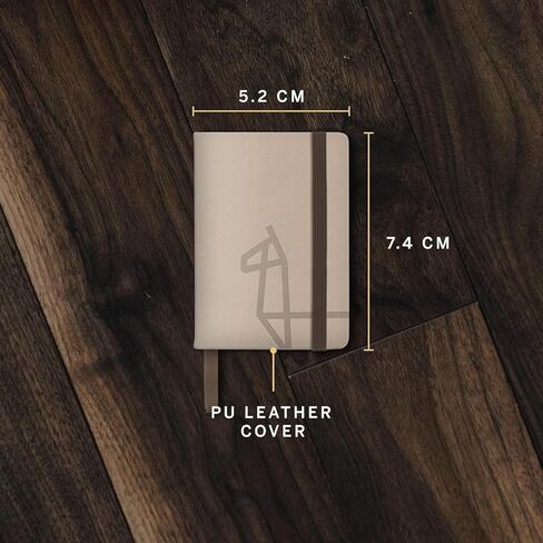 ETCHR Miniature Sketchbook – Mixed Media 100% Cotton Cold-Press Paper, Lay-Flat Binding, Hardbound Vegan-Friendly PU Leather Cover (A8 Portrait - 2 x 2.9 Inch) in Saudi Arabia