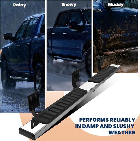 6 inches Running Boards Compatible for 2019-2024 Chevy Silverado/GMC Sierra 1500 2500HD 3500HD Crew Cab Side Steps Nerf Bar in Saudi Arabia