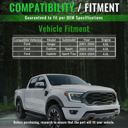 Front Rear Catalytic Converter Compatible with Ford Ranger 2001-2003 4.0L V6(OEM/OBD-Ⅱ Replacement Catalytic Convertor) in Kuwait